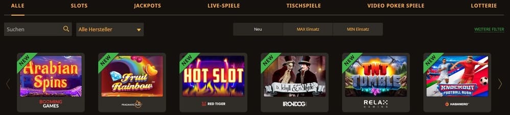 PlayFortuna Casino-Spiele