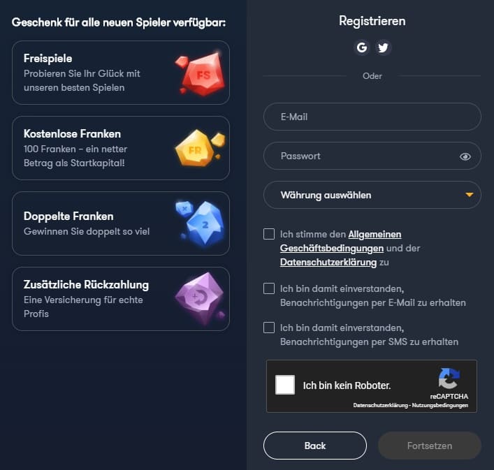 Frank casino Registrieren