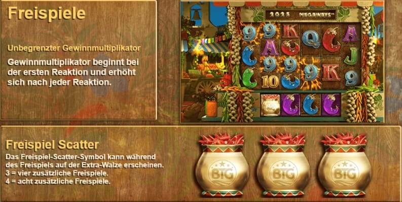 Extra Chilli slot Freispiele