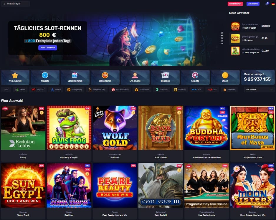 Woocasino Design