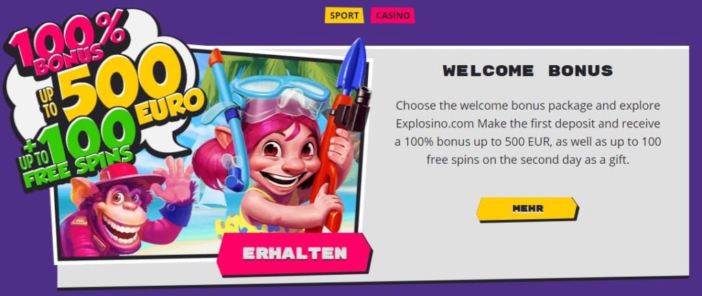 Explosino Casino Bonus